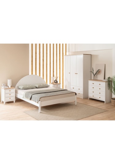 Turtle Modern Karyola Çift Kişilik, Beyaz