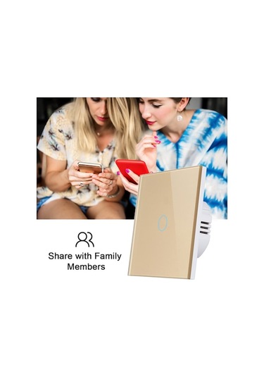 Pazly Google Home Dostu Wi-fi Anahtar - Dokunmatik Kontrol, Zamanlayıcı, Nötr Kablosuz Anahtar Diğer