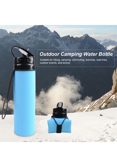 Fosenze 600ml Katlanabilir Silikon Spor Şişesi - Sızdırmaz, Taşınabilir Ve Her Yerde Kullanım İçin Diğer