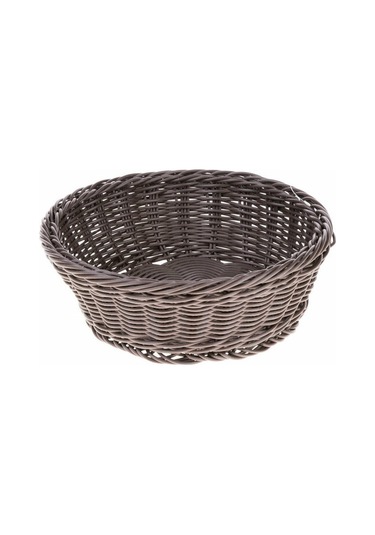 Cooker Ekmek Sepeti Yuvarlak Hasır Görünümlü Yk1450 6876 Gri