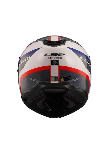 Ls2 Strobe 2 Monza Çene Açılır Kask Siyah - Beyaz - Kırmızı