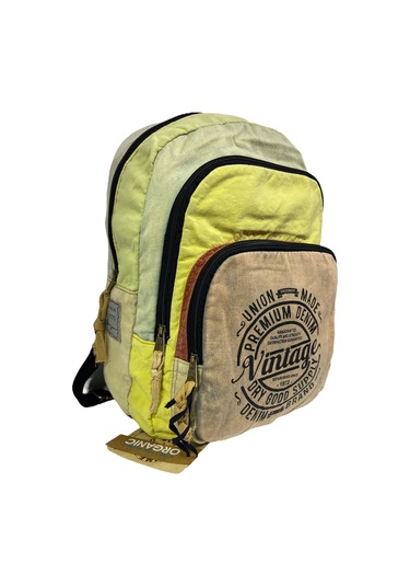 Kaliteli Vintage Disayn Sırt Gezi Çantası New Patchwork 5017 Koyu Kahverengi