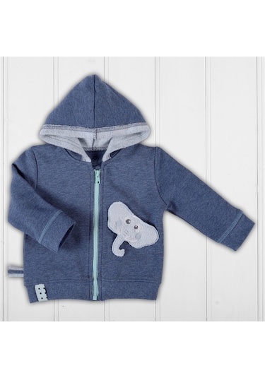 Organicera Organik Kapşonlu Mont, Indigo Melanj (435388577) Çok Renkli