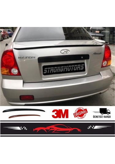 Spoiler Hyundai Admire Bagaj Üzeri Çıta Spoiler Pianoblack 115Cm