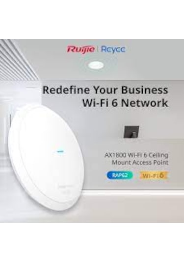 Reyee Rg-rap62 Wi-fi 6 Ax1800 5 Ghz Duvar/oda Tipi Access Point -