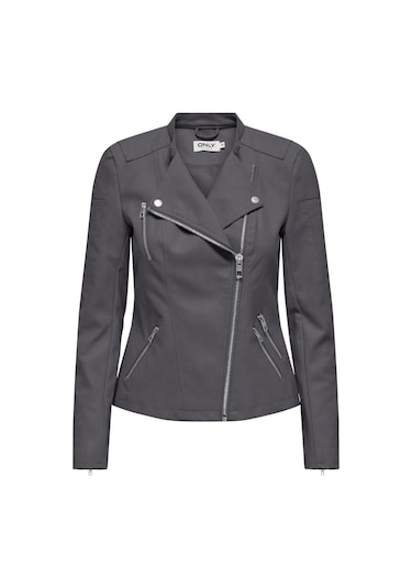 Onlava Faux Leather Bıker Otw Noos Antrasit Antrasit