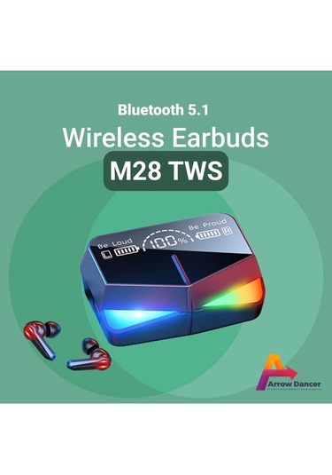 Bukrem Store BUK-M28 Bluetooth 5. 1 Led Görselli Kulak İçi Kulaklık