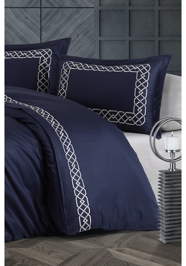 Nazik Home Vienza Lacivert Nevresim Takımı Çk Lacivert