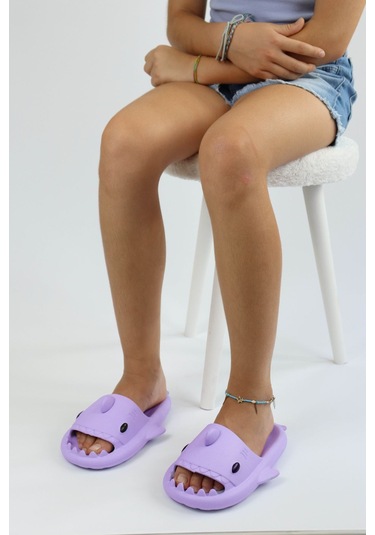 Wagoon Wg500 Köpekbalığı Mor Unisex Tam Ortopedik Terlik Shark Slides Mor
