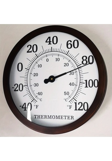 Motion003 Vintage Tarzı 30cm Antika Boyalı Çelik Kasa Termometre T9300brf Yüksek Hassasiyet Pilsiz Ev Mutfak İçin