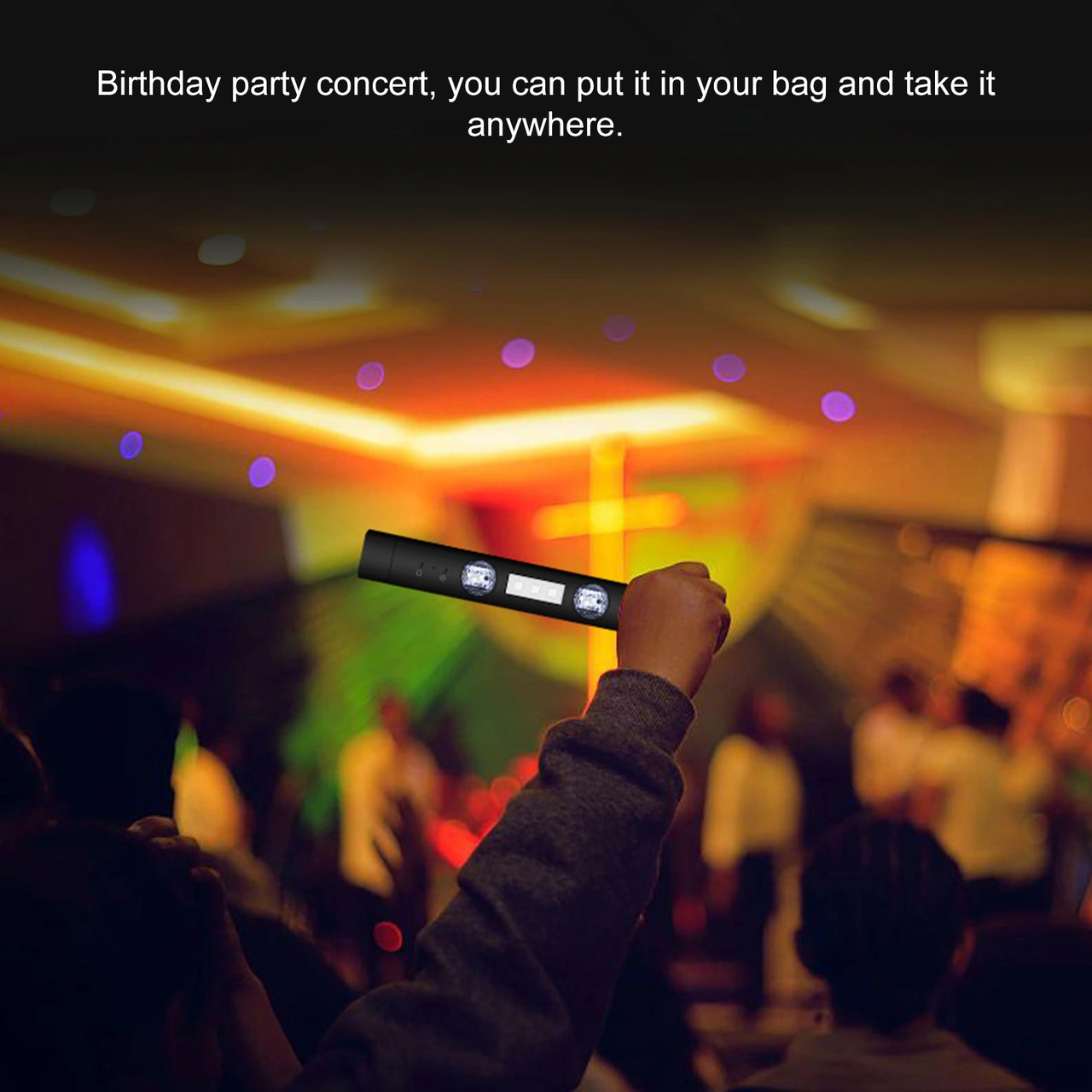 Fosenze Usb Şarjlı Araba Stüdyo Işığı, 3w 7 Renkli Led, Magnet & Ses Kontrol, 300mah Pil, Uzaktan Kumanda, Siyah D88 Diğer