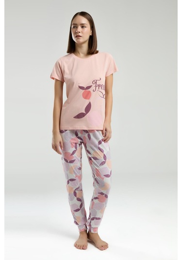 Roly Poly Kadın Fresh Desenli Kısa Kol Pijama Takım SOMON