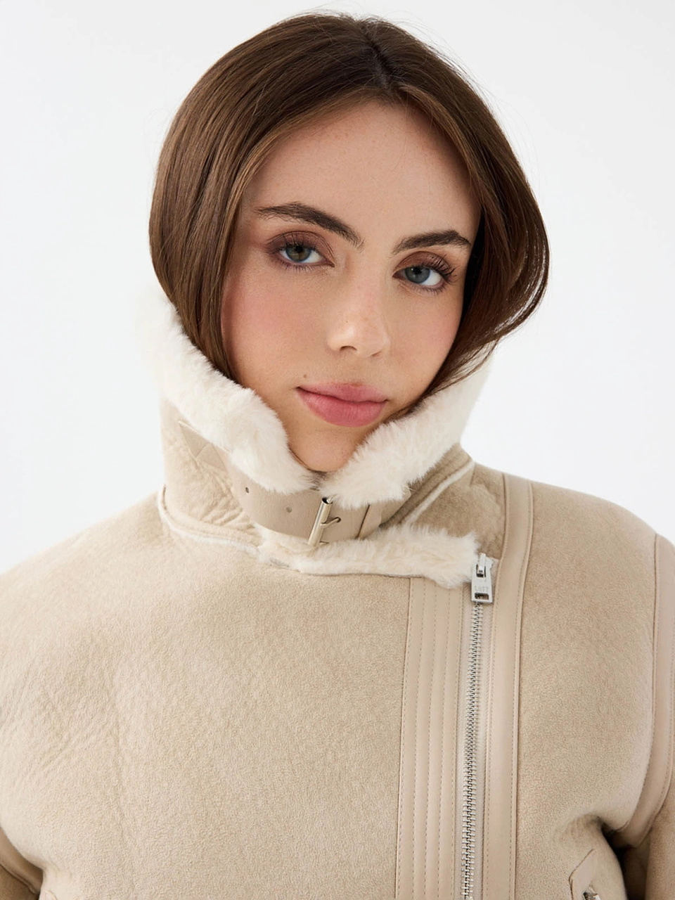 Loft Loose Long Crop Taş Kadın Mont Lf2040674 Taş