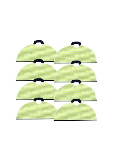 Teltree 8'li Robot Süpürge Mop Padı Seti - Yedek Temizleme Bezleri Yeşil