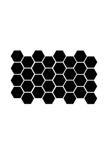 Yifomall 32 Adet Siyah Akrilik Hexagon Yansıtlı Duvar Sticker - Dıy Ev Dekorasyonu, Çocuk Odası/yatak Odası/banyo Uygun, 8x7x4cm, Kolay Kurulum & Geri Çekilebilir Siyah