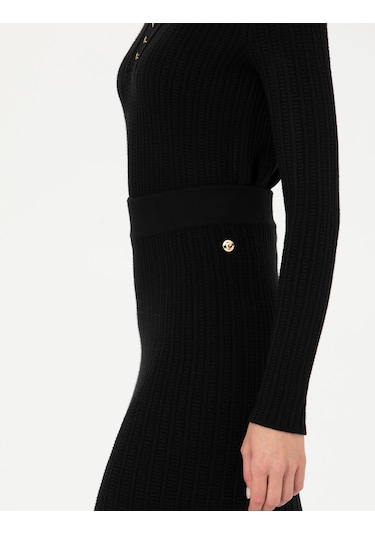 Pierre Cardin Kadın Siyah Etek Triko 50276344-vr046 Siyah