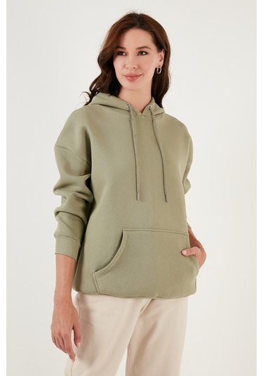 Lela Regular Fit Pamuklu Kapüşonlu Yaka Şardonlu Kışlık Bayan Sweat 5863854 Olive Lela Regular Fit Pamuklu Kapüşonlu Yaka Şardonlu Kışlık Bayan Sweat 5863854 Olive