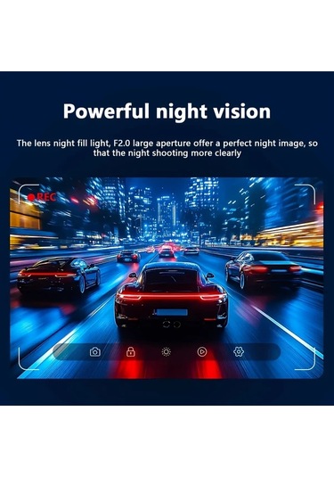 Dashanshop Çift Kameralı Araç Kamerası 1080p Ön 480p Arka Geniş Açı Gece Görüşü Dijital Ayna