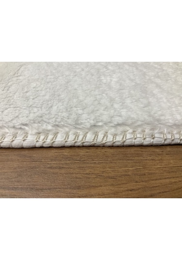 Ekstra Puffy Peluş Ultra Yumuşak Yıkanabilir Beyaz Beyaz