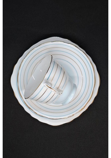 Royal Vale Çizgili Çay Fincanı 3 Parça 210 Ml Çok Renkli