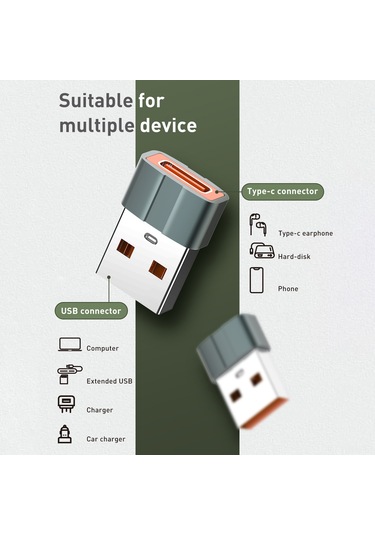 Singree Hızlı Şarj Ve Veri Aktarım İçin Usb-c Erkek - Usb Dişi Dönüştürücü Adaptör