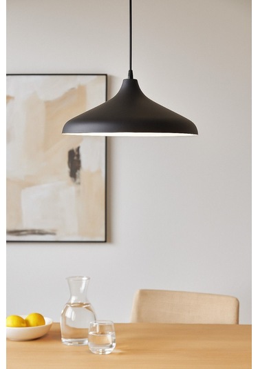 Nil Siyah Içi Beyaz Renk Özel Tasarım Modern Dekoratif Cafe Sarkıt Cafe - Mutfak Tekli Avize SİYAH İÇİ BEYAZ