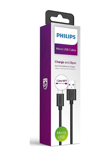 Philips Playstation 4 İle Uyumlu Joystick Şarj Kablosu 3a 45w Usba To Universal Micro Hızlı Şarj Kablosu 1.2m Dlc3104u