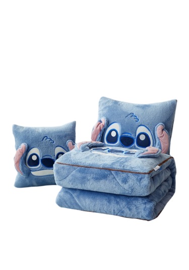 Yastık Yorgan Çift Amaçlı Şekerleme Battaniyesi-mavi