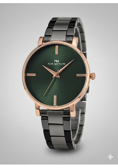 For Motion Kadın Kol Saati Altın Renk, Yeşil Kadran - Fm.b01537m.05, 2 Yıl Garantili Altın For Motion Kadın Kol Saati Altın Renk, Yeşil Kadran - Fm.b01537m.05, 2 Yıl Garantili Altın