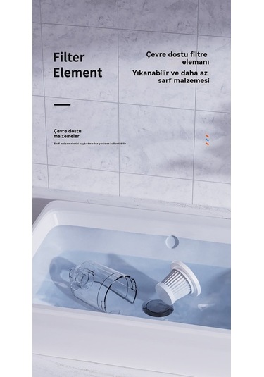 Besthome1 Emme Ve Üflemeli 3in1 Kablosuz Araç Elektrikli Süpürgesi Beyaz Model