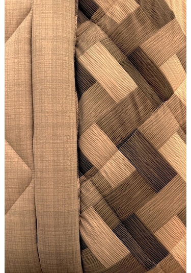 Lux Uyku Seti-tek Kişilik-lastikli Çarşaflı 2yastık Kılıflı-özel Çantada Cross Sütlü Kahve