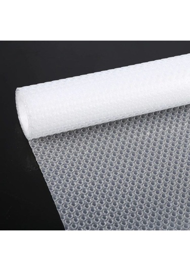 Berronı Beyaz Kaymaz Pıtırcık Raf Örtüsü 45cmx10mt Gri