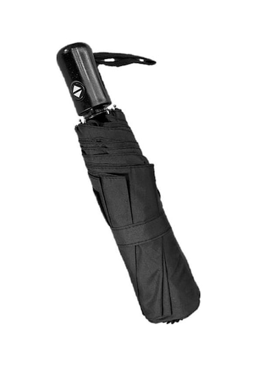 Mars Umbrella Rüzgara Dayanıklı Tam Otomatik Siyah Şemsiye Siyah