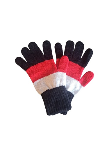 Garson Beden Erkek Çocuk Eldiven Siyah Kırmızı 8-12 Yaş Siyah - Kırmızı