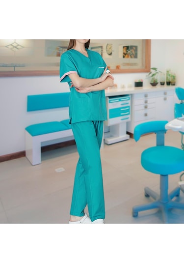 Suntek Üniforma Fırçalama Seti Hemşire Üst Ve Xl-mavi