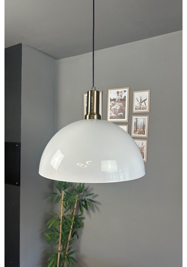 Linate Beyaz Eskitme Fener Başlık Avize Tekli Sarkıt Salon Kuaför Dekoratif Aydınlatma Beyaz