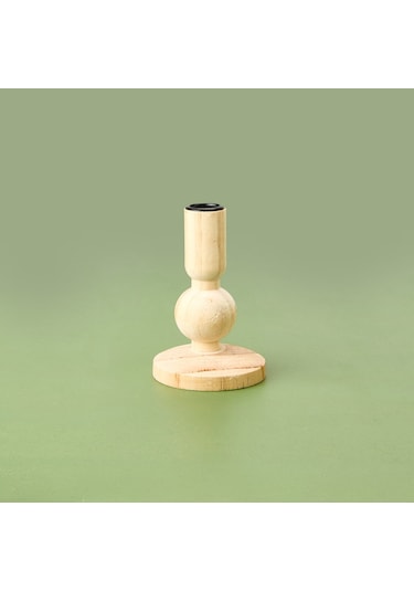 Kpmm Konik Şamdan - Krem - 9,5x9,5x12,8 Cm Renkli