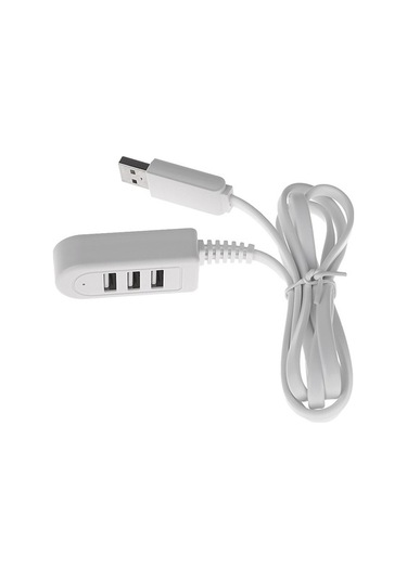 Sandwich Beyaz Usb 2.0 Hub 3 Portlu, 27cm Uzunluk, Hızlı Veri Transferi, Akım Koruma, Taşınabilir Abs Malzeme