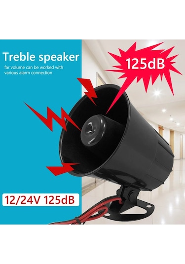 Evrensel 125db Yüksek Sesle Uyarı Alarm Sireni Araba Oto Motosiklet Kamyon 12v 24v