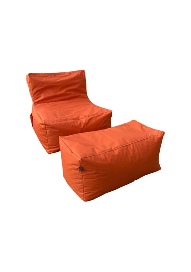 Xxl Sedir Armut Koltuk Ve Ayakucu Pufu Turuncu