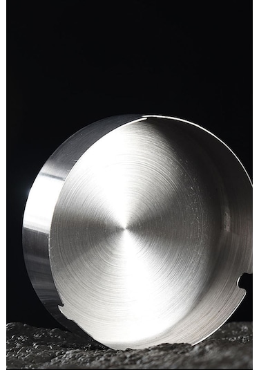Çelik 10 Cm Gri Yuvarlak Kül Tablası Küllük Cin545