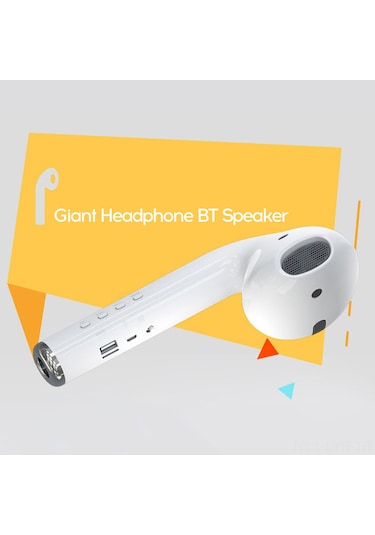 Ranyeek Dev Kulaklık Tasarımlı Bluetooth Hoparlör: Güçlü Bas, Fm Radyo, Tf Kart Desteği Ve Hızlı Bağlantı Özellikleri
