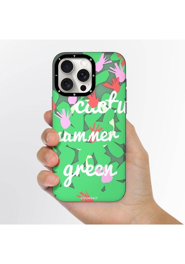 İphone 15 Pro Max Uyumlu Kılıf Magsafe Şarj Özellikli Youngkit Fruity Flavour Serisi Yeşil