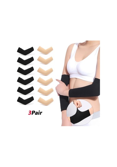 Xuweiwei Beige 3 Çift Kadın Nefes Alabilir Dirsek Kolçuğu