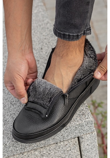 Daxtors Garantili D472 Su Ve Soğuk Geçirmez Kürklü Ortopedik Hakiki Deri Erkek Bot 22kdaf100000067-108 001