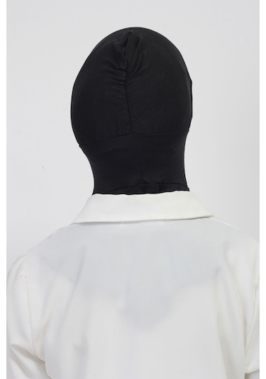 Pratik Esnek Likralı Boyunluklu Geçmeli Bone Siyah