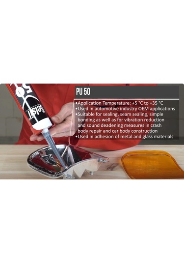 Selsil Poliüretan Mastik Yapıştırıcı Pu50 Beyaz 280 Ml. - 5 Adet