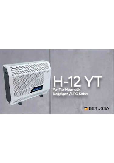 Berussa H12-YT 10 KW Yer Tipi Hermetik Doğalgaz Sobası