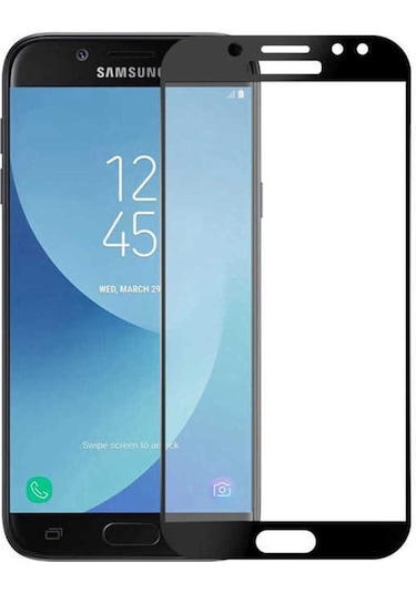 Galaxy Uyumlu J7 Prime Davin 5d Cam Ekran Koruyucu Siyah Senalstore