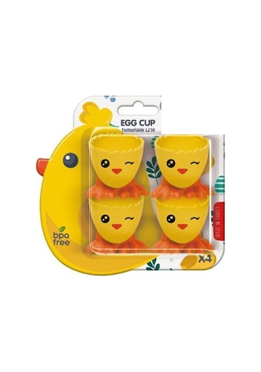 4'lü Şirin Civciv Yumurtalık Kahvaltılık Pişmiş Yumurta Koyma Standı